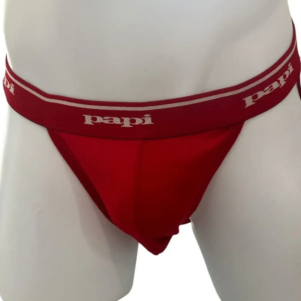 Papi Rib Jockstrap Red Large - Picture 2 of 6